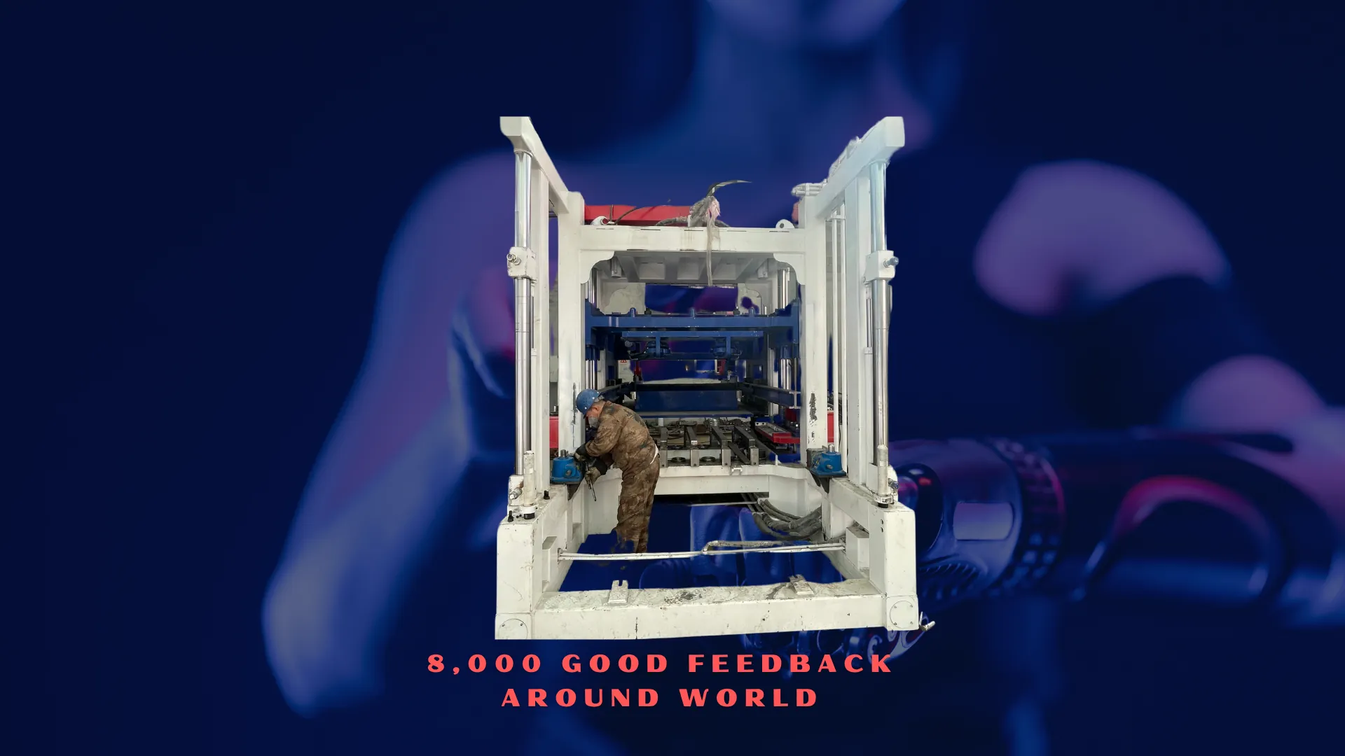 GREEN & STRONG concrete block machine